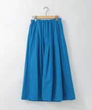 ZMHGE17099 al'aise modulation(アレーズモジュレーション) ウエストギャザーナイロンスカート ブルー