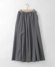 ZMHGE17099 al'aise modulation(アレーズモジュレーション) ウエストギャザーナイロンスカート ダークグレー