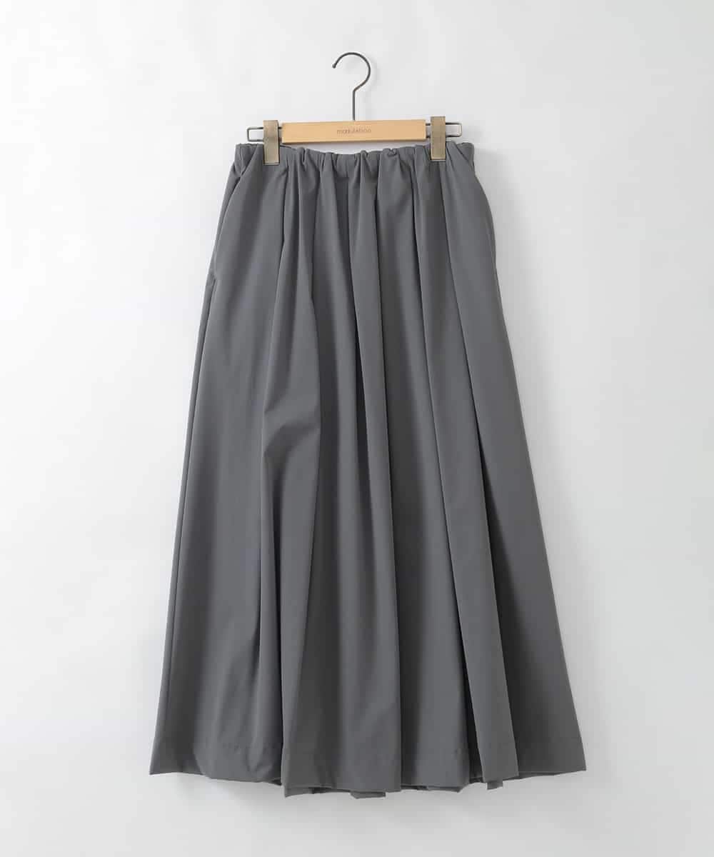 ZMHGE17099 al'aise modulation(アレーズモジュレーション) ウエストギャザーナイロンスカート ダークグレー
