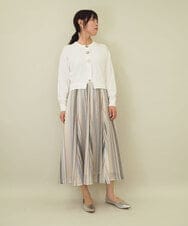 ZMHGE18140 al'aise modulation(アレーズモジュレーション) マルチカラーメッシュフレアスカート アイボリー