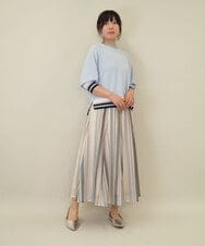 ZMHGE18140 al'aise modulation(アレーズモジュレーション) マルチカラーメッシュフレアスカート アイボリー