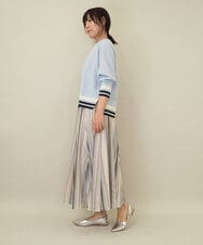 ZMHGE18140 al'aise modulation(アレーズモジュレーション) マルチカラーメッシュフレアスカート アイボリー