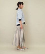 ZMHGE18140 al'aise modulation(アレーズモジュレーション) マルチカラーメッシュフレアスカート アイボリー