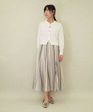 ZMHGE18140 al'aise modulation(アレーズモジュレーション) マルチカラーメッシュフレアスカート アイボリー