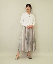 ZMHGE18140 al'aise modulation(アレーズモジュレーション) マルチカラーメッシュフレアスカート アイボリー