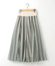 ZMHGE18140 al'aise modulation(アレーズモジュレーション) マルチカラーメッシュフレアスカート ダークグレー