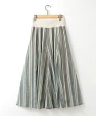 ZMHGE18140 al'aise modulation(アレーズモジュレーション) マルチカラーメッシュフレアスカート ダークグレー