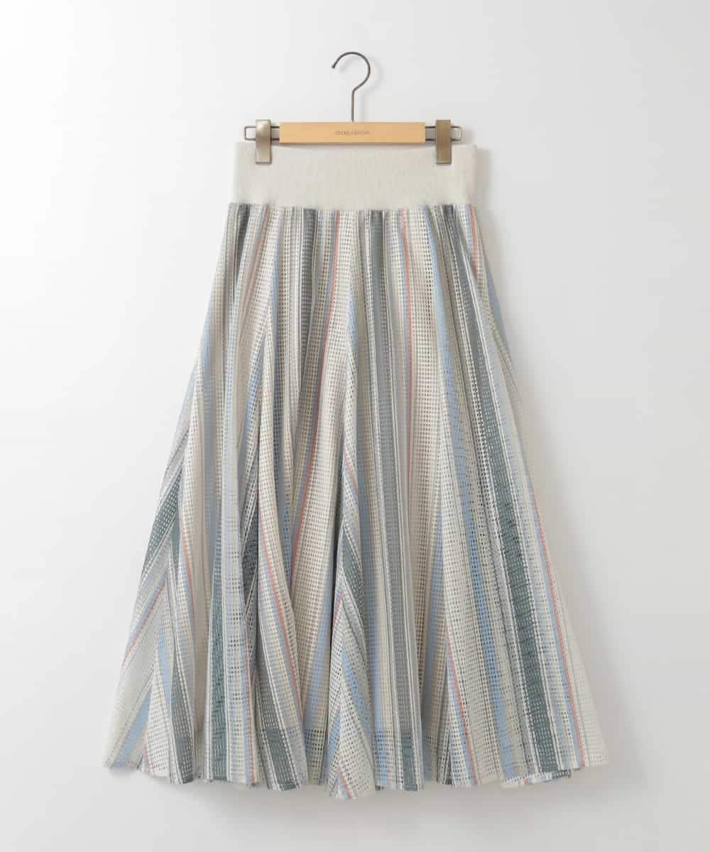 ZMHGE18140 al'aise modulation(アレーズモジュレーション) マルチカラーメッシュエアリーフレアスカート アイボリー