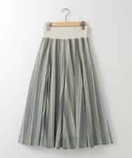 ZMHGE18140 al'aise modulation(アレーズモジュレーション) マルチカラーメッシュエアリーフレアスカート ダークグレー