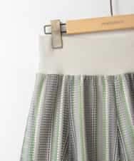 ZMHGE18140 al'aise modulation(アレーズモジュレーション) マルチカラーメッシュエアリーフレアスカート ダークグレー