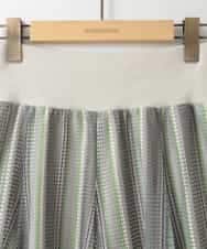 ZMHGE18140 al'aise modulation(アレーズモジュレーション) マルチカラーメッシュエアリーフレアスカート ダークグレー