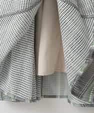 ZMHGE18140 al'aise modulation(アレーズモジュレーション) マルチカラーメッシュエアリーフレアスカート ダークグレー