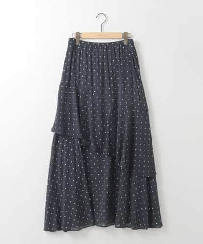 ZMHGE19120 al'aise modulation 【洗える】ラメドットティアードフレアスカート