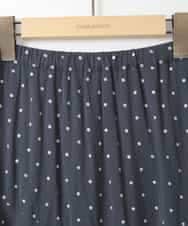 ZMHGE19120 al'aise modulation(アレーズモジュレーション) 【洗える】ラメドットティアードフレアスカート ネイビー