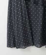 ZMHGE19120 al'aise modulation(アレーズモジュレーション) 【洗える】ラメドットティアードフレアスカート ネイビー