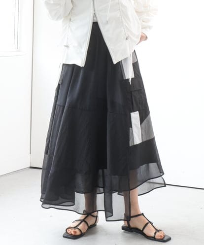 ZMHGE20170 al'aise modulation ドッキングパッチワークスカート