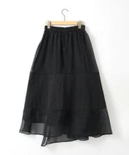 ZMHGE20170 al'aise modulation(アレーズモジュレーション) ドッキングパッチワークスカート ブラック