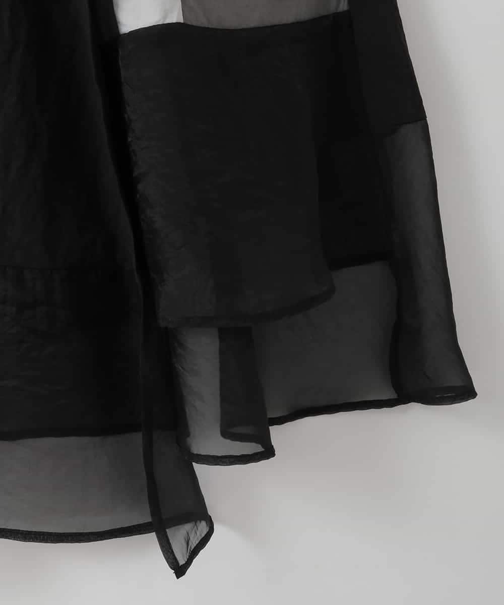 ZMHGE20170 al'aise modulation(アレーズモジュレーション) ドッキングパッチワークスカート ブラック