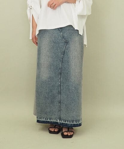 ZMHGE21160 al'aise modulation スウェットコンビデニムスカート