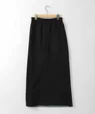 ZMHGE21160 al'aise modulation(アレーズモジュレーション) スウェットコンビデニムスカート ブラック