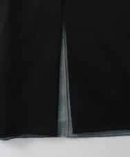 ZMHGE21160 al'aise modulation(アレーズモジュレーション) スウェットコンビデニムスカート ブラック