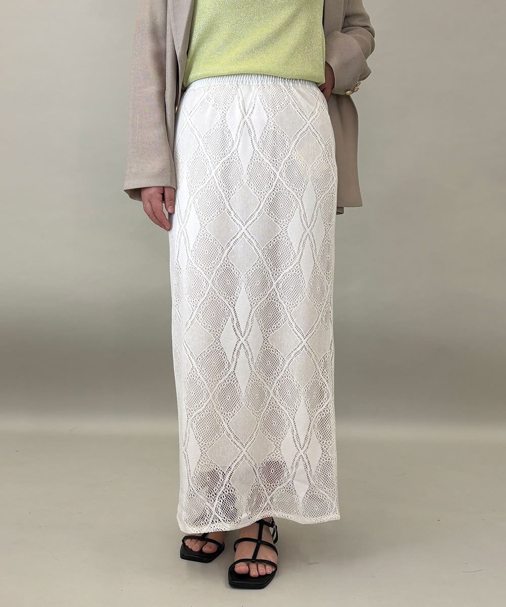 ZMHGE22150 al'aise modulation クロシェレースナロースカート