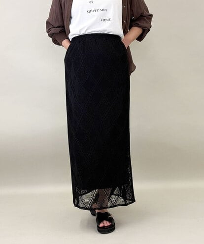 ZMHGE22150 al'aise modulation クロシェレースナロースカート