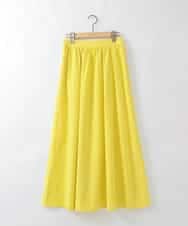 ZMHGE23160 al'aise modulation(アレーズモジュレーション) ライトカラーロングフレアスカート イエロー