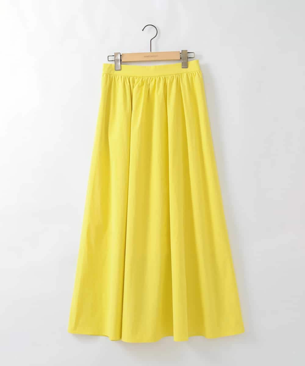 ZMHGE23160 al'aise modulation(アレーズモジュレーション) ライトカラーロングフレアスカート イエロー