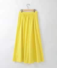 ZMHGE23160 al'aise modulation(アレーズモジュレーション) ライトカラーロングフレアスカート イエロー
