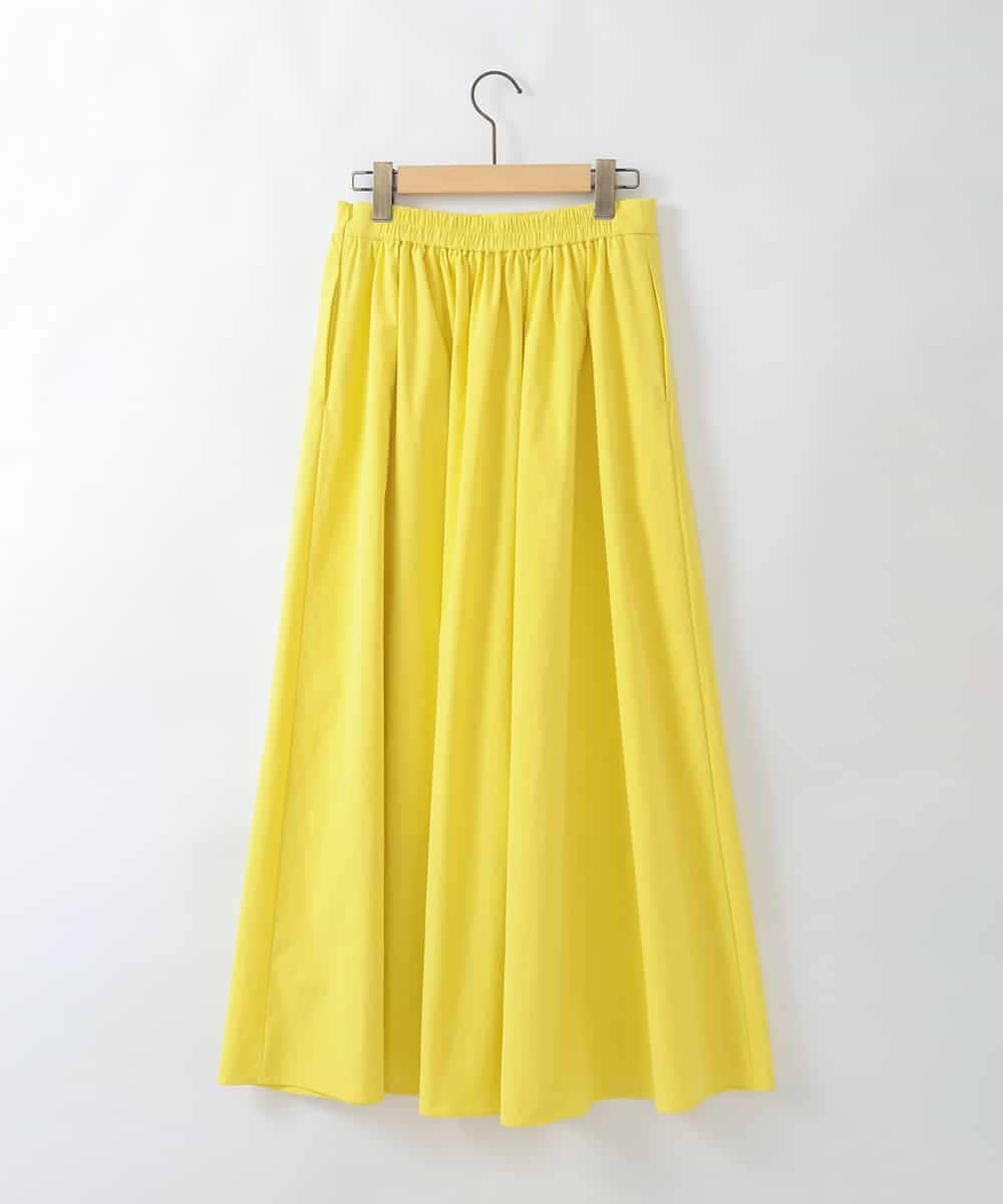 ZMHGE23160 al'aise modulation(アレーズモジュレーション) ライトカラーロングフレアスカート イエロー