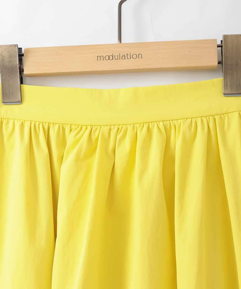 ZMHGE23160 al'aise modulation(アレーズモジュレーション) ライトカラーロングフレアスカート イエロー