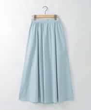 ZMHGE23160 al'aise modulation(アレーズモジュレーション) ライトカラーロングフレアスカート ライトブルー