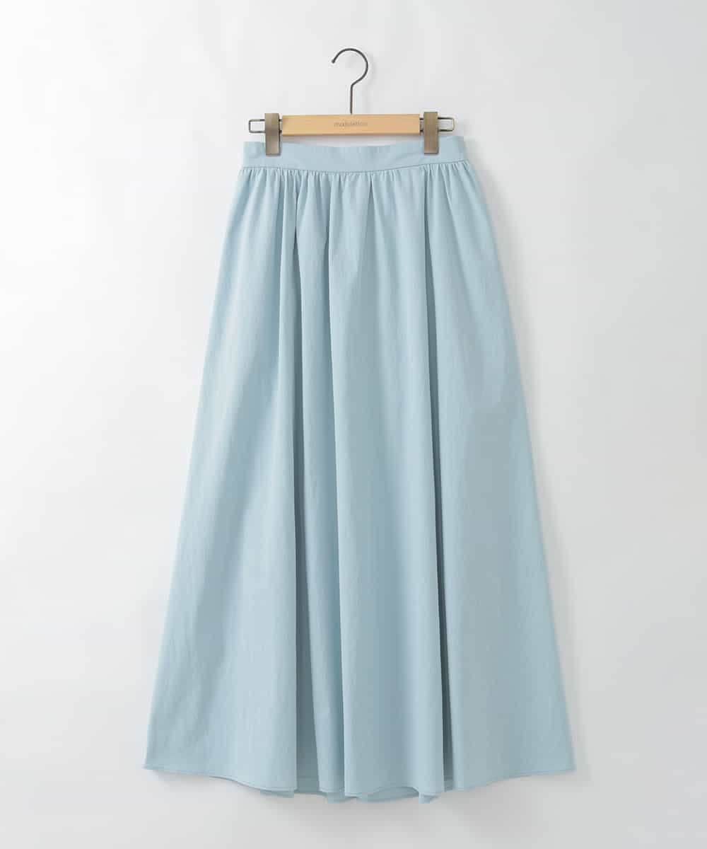 ZMHGE23160 al'aise modulation(アレーズモジュレーション) ライトカラーロングフレアスカート ライトブルー