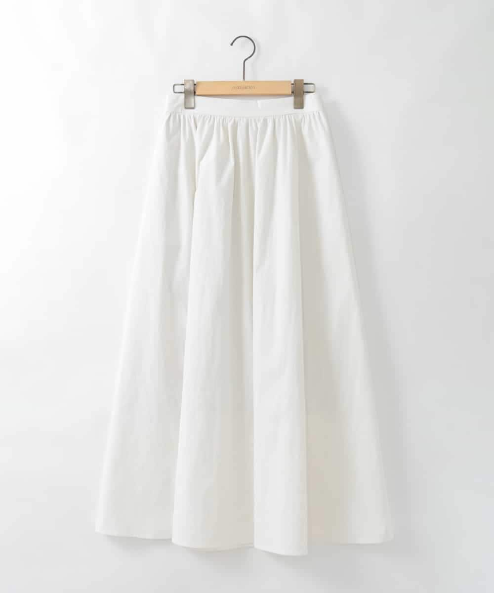 ZMHGE23160 al'aise modulation(アレーズモジュレーション) ライトカラーロングフレアスカート ホワイト