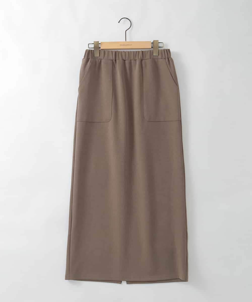 ZMHGE24130 al'aise modulation(アレーズモジュレーション) ストレッチナロースカート ベージュ