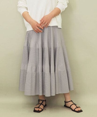 ZMHGE25140 al'aise modulation ティアードデザインプリーツスカート