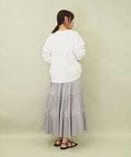 ZMHGE25140 al'aise modulation(アレーズモジュレーション) ティアードデザインプリーツスカート ライトブルー