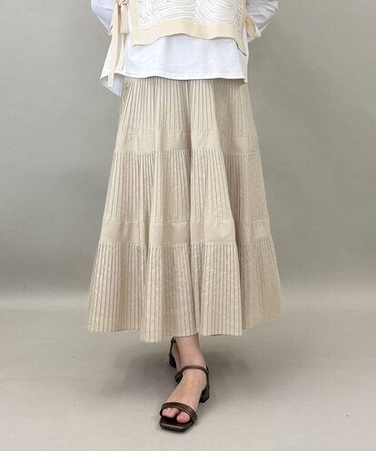 ZMHGE25140 al'aise modulation ティアードデザインプリーツスカート