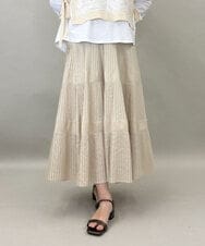 ZMHGE25140 al'aise modulation(アレーズモジュレーション) ティアードデザインプリーツスカート アイボリー