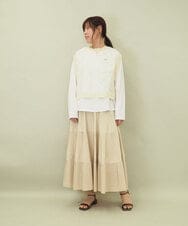 ZMHGE25140 al'aise modulation(アレーズモジュレーション) ティアードデザインプリーツスカート アイボリー