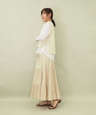 ZMHGE25140 al'aise modulation(アレーズモジュレーション) ティアードデザインプリーツスカート アイボリー