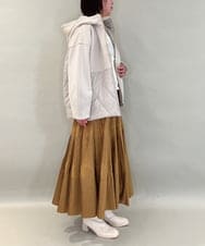 ZMHGE25140 al'aise modulation(アレーズモジュレーション) ティアードデザインプリーツスカート ベージュ