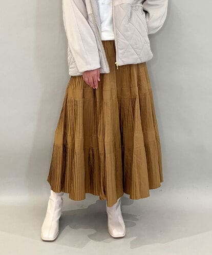 ZMHGE25140 al'aise modulation ティアードデザインプリーツスカート