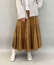 ZMHGE25140 al'aise modulation(アレーズモジュレーション) ティアードデザインプリーツスカート ベージュ