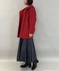 ZMHGE25140 al'aise modulation(アレーズモジュレーション) ティアードデザインプリーツスカート ダークグレー