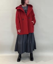 ZMHGE25140 al'aise modulation(アレーズモジュレーション) ティアードデザインプリーツスカート ダークグレー