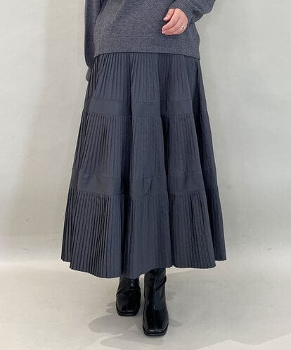 ZMHGE25140 al'aise modulation ティアードデザインプリーツスカート