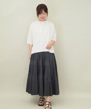 ZMHGE25140 al'aise modulation(アレーズモジュレーション) ティアードデザインプリーツスカート ダークグレー