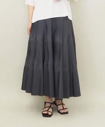 ZMHGE25140 al'aise modulation ティアードデザインプリーツスカート